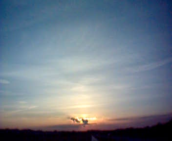 dusk (well... sun behind clouds)
