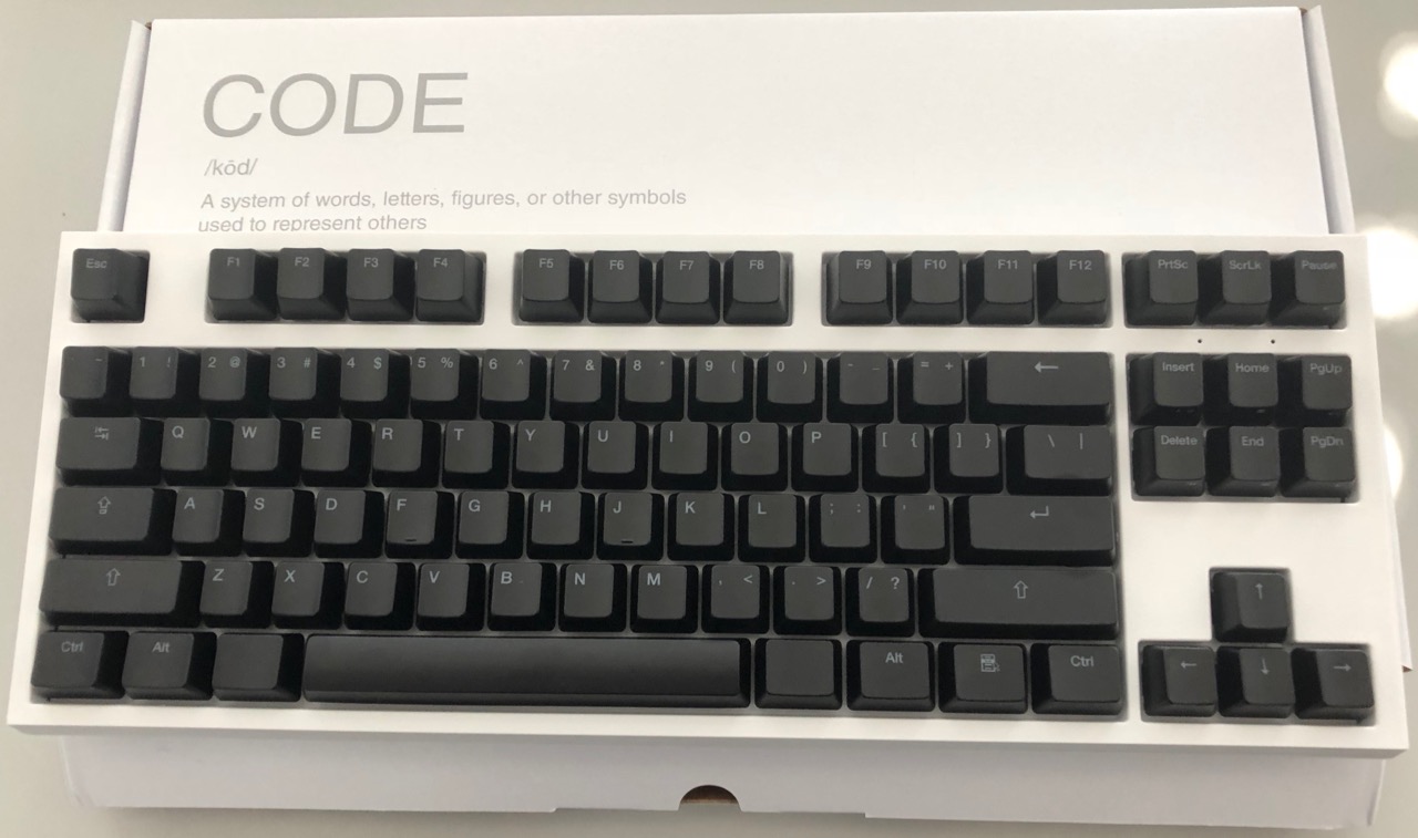 White TKL CODE with 65g Zealios switches
